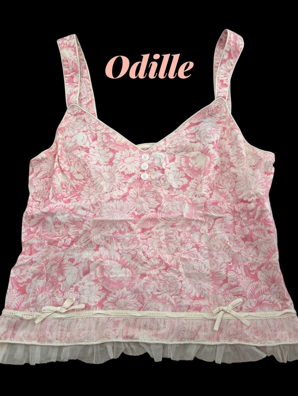 *1499 Odille Lace cami silk  top Women size 4